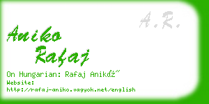 aniko rafaj business card